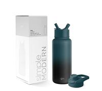 Simple Modern Gourde Isotherme avec Paille et Couvercle à Boire d'un Coup | Gourde Sport Adulte en Acier Inoxydable | Summit | 950ml | Moonlight
