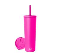 Simple Modern Mug Isotherme avec Paille et Couvercle | Gourde avec Paille Adulte, Bouteille d'Eau Réutilisable en Acier Inoxydable | Cadeaux pour Femmes et Hommes | Classic | 830ml | Raspberry Vibes