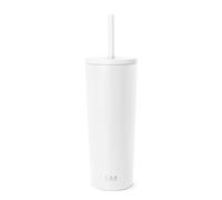 Simple Modern Mug Isotherme avec Paille et Couvercle | Gourde avec Paille Adulte, Bouteille d'Eau Réutilisable en Acier Inoxydable | Cadeaux pour Femmes et Hommes | Classic | 710ml | Winter White