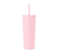 Simple Modern Mug Isotherme avec Paille et Couvercle | Gourde avec Paille Adulte, Bouteille d'Eau Réutilisable en Acier Inoxydable | Cadeaux pour Femmes et Hommes | Classic | 710ml | Blush