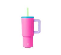 Simple Modern Mug Isotherme avec Poignée et Paille en silicone | Gourde Isotherme en Acier Inoxydable | Tumbler de viaje | Trek | 710ml | 80s Mix