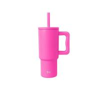 Simple Modern Mug Isotherme avec Poignée et Paille en silicone | Gourde Isotherme en Acier Inoxydable | Tumbler de viaje | Trek | 710ml | Raspberry Vibes