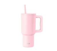 Simple Modern Mug Isotherme avec Poignée et Paille | Gourde Isotherme en Acier Inoxydable | Vaso de viaje para café helado | Trek | 890ml | Blush