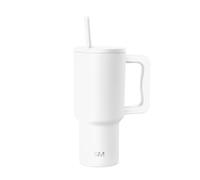 Simple Modern Mug Isotherme avec Poignée et Paille | Gourde Isotherme en Acier Inoxydable | Vaso de viaje para café helado | Trek | 890ml | Winter White