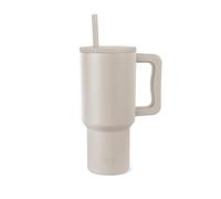 Simple Modern Mug Isotherme avec Poignée et Paille | Gourde Isotherme en Acier Inoxydable | Vaso de viaje para café helado | Trek | 890ml | Almond Birch