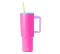 Simple Modern Mug Isotherme avec Poignée et Paille | Gourde Isotherme en Acier Inoxydable | Vaso de viaje para café helado | Trek | 1180ml | 80s Mix