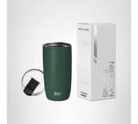 Simple Modern Tasse de Café de Voyage avec Couvercle Rabattable | Tasse de Café Glacé Isolée en Acier Inoxydable | Cadeaux pour Femmes et Hommes | Voyager Collection | 470ml | Forest