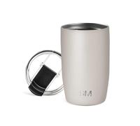Simple Modern Tasse de Café de Voyage avec Couvercle Rabattable | Tasse de Café Glacé Isolée en Acier Inoxydable | Cadeaux pour Femmes et Hommes | Voyager Collection | 350ml | Almond Birch