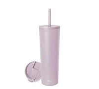 Simple Modern Verre Thermique avec Paille et Couvercle| Tasse à Café, Bouteille d'Eau Réutilisable en Acier Inoxydable | Cadeaux pour Femmes et Hommes | Classic Collection | 830ml | Lavender Mist
