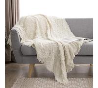 Simple&Opulence Couverture tissée 100% Coton pour lit, canapé, Couverture tissée à Motif géométrique bohème avec Pompons, Douce, légère et Respirante, décoration Rustique pour Toutes Les Saisons