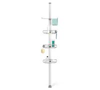 simplehuman BT1062 grand rangement de douche à tension, s’étend de 1,8 m à 2,7 m, Argenté