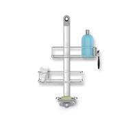 simplehuman BT1098 rangement de douche moyen ajustable, serviteur de douche, étagère de douche salle de bain, étagères réglables, acier inoxydable + aluminium anodisé