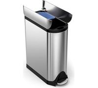 Simplehuman Collecteur de déchets CW2017 Butterfly 2x20 L inox brossé