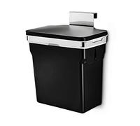 simplehuman CW1643 poubelle de placard, sous evier, poubelle de cuisine, cadre en acier ultra-robuste, 10 litres