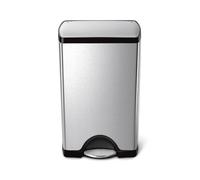 DELUXE Poubelle de cuisine rectangulaire 38L INOX