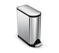 simplehuman, poubelle papillon à pédale, acier inoxydable brossé, 45 litres