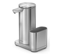Simplehuman - Distributeur de détergent sur pied, sans contact, avec porte-éponge, inox ST1077