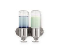 Simplehuman - Distributeur de savon et shampooing, 2x 444 ml, inox brossé BT1028
