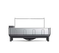 Simplehuman - Egouttoir à vaisselle 514x566x292 mm, avec porte-verre, gris/acier inoxydable KT1181