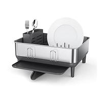 Simplehuman - Egouttoir à vaisselle 394x380x190 mm, gris/acier inoxydable KT1184DC
