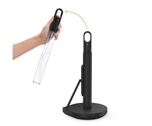 simplehuman Porte-Rouleau d'essuie-Tout avec Pompe de pulvérisation, autoportant, Facile à déchirer, Base lestée (Convient aux Rouleaux de Cuisine de 23 à 28 cm), Acier Noir Mat, KT1200