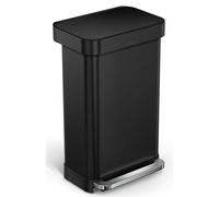 Simplehuman - Poubelle 45 l, avec poche pour sac, noir mat CW2092