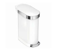 Simplehuman - Poubelle 45 l Slim, blanc CW2069