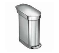 Simplehuman - Poubelle 45 l Slim, inox brossé CW2044