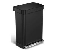 Simplehuman - Poubelle 55 l, avec poche pour sac, noir mat CW2103