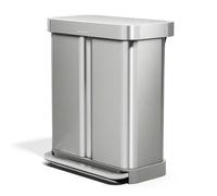Simplehuman - Poubelle 58 l, inox mat CW2116