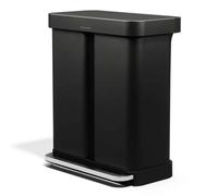 Simplehuman - Poubelle 58 l, inox noir mat CW2117
