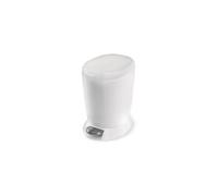simplehuman Poubelle à pédale ronde de 6 litres, plastique blanc - 8,6x8,6x63,5 cm ; CW1318