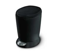 simplehuman Poubelle à pédale ronde de 6 litres, plastique noir - 8,6x8,6x63,5 cm ; CW1319