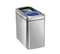 simplehuman, poubelle de recyclage étroite ouverte, acier inoxydable brossé, 20 litres (10/10)