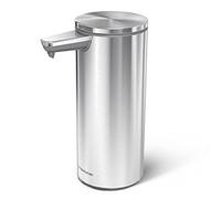 simplehuman ST1043 distributeur automatique de savon liquide avec capteur, rechargeable, acier inoxydable brossé, 266 ml