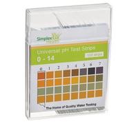 Simplex Health L'Eau Bandes de test pH 0-14 Gamme Eau Alcaline Acide et deux pad universel pour tester (100 bandes) - Mieux que Papier Litmus