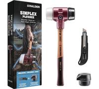 SIMPLEX-Plusbox Starterkit, marteau de protection SIMPLEX D60, composition de caoutchouc / superplastique, avec boîtier en fonte malléable ainsi qu'un insert de frappe en composition de caoutchouc ave