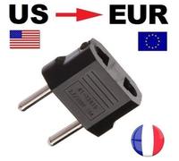 SIMPLISIM: Adaptateur Secteur US Chine Vers Prise éléctrique EU France Europe voyage USA lotx3