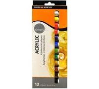 Daler Rowney Peinture acrylique Simply – Set de 12 tubes de 12 ml