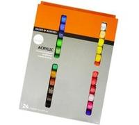 Daler Rowney - Set peinture acrylique Simply - 24 tubes de 12 ml - couleurs assorties