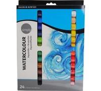 Daler Rowney – Set peinture aquarelle Simply – 24 tubes de 12 ml