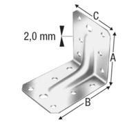 Equerre ABR ABR105 105x105x90mm Nombre de trous5/11 S.3mm