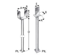 SIMPSON Strong-Tie SST Pied de support PILG SIMPSON Strong-Tie Quantité:10