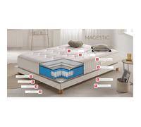 SIMPUR RELAX - Matelas 135x200 - Magestic®. Ressorts ensachés avec mousse á mémoire. Épaisseur 30 cm. Avec 9 couches différentes