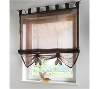 SIMPVALE 1 Pièce de Rideaux Romain Cafe 100x155cm Store Romain, Décoration Intérieur Rideau de Fenêtre, Les Rideaux Voilages pour Chambre Salon Cuisine Balcon