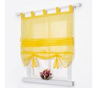 SIMPVALE 1 Pièce de Rideaux Romain Jaune 80x155cm Store Romain, Décoration Intérieur Rideau de Fenêtre, Les Rideaux Voilages pour Chambre Salon Cuisine Balcon