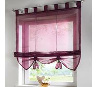 SIMPVALE 1 Pièce de Rideaux Romain Vin Rouge 100x155cm Store Romain, Décoration Intérieur Rideau de Fenêtre, Les Rideaux Voilages pour Chambre Salon Cuisine Balcon