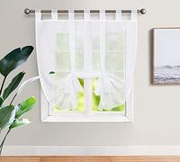 SIMPVALE 1 Pièce Rideau de Fenetre, Blanc 120x140cm(LxH) Store Romain