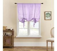 SIMPVALE 1 Pièce Rideau Voilage, Violet Clair 60x140cm Store Romain, Intérieur Voilages Translucide pour Cuisine, Salon, Chambre, Balcon