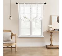 SIMPVALE Rideau Voilage Simplicité Moderne Store Romain Translucide Intérieur Voile pour Chambre Balcon Salon Cuisine Largeur 100 cm/Hauteur 120 cm